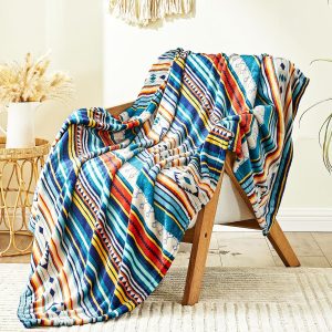 img-31acde9995b8b95ec0bf Soft fleece striped throw blanket for sofa bed.