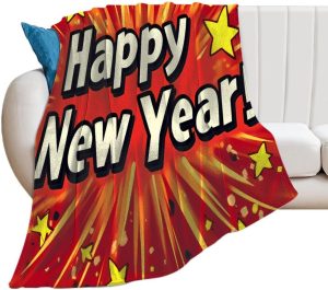 Lightweight New Year throw blanket for bed